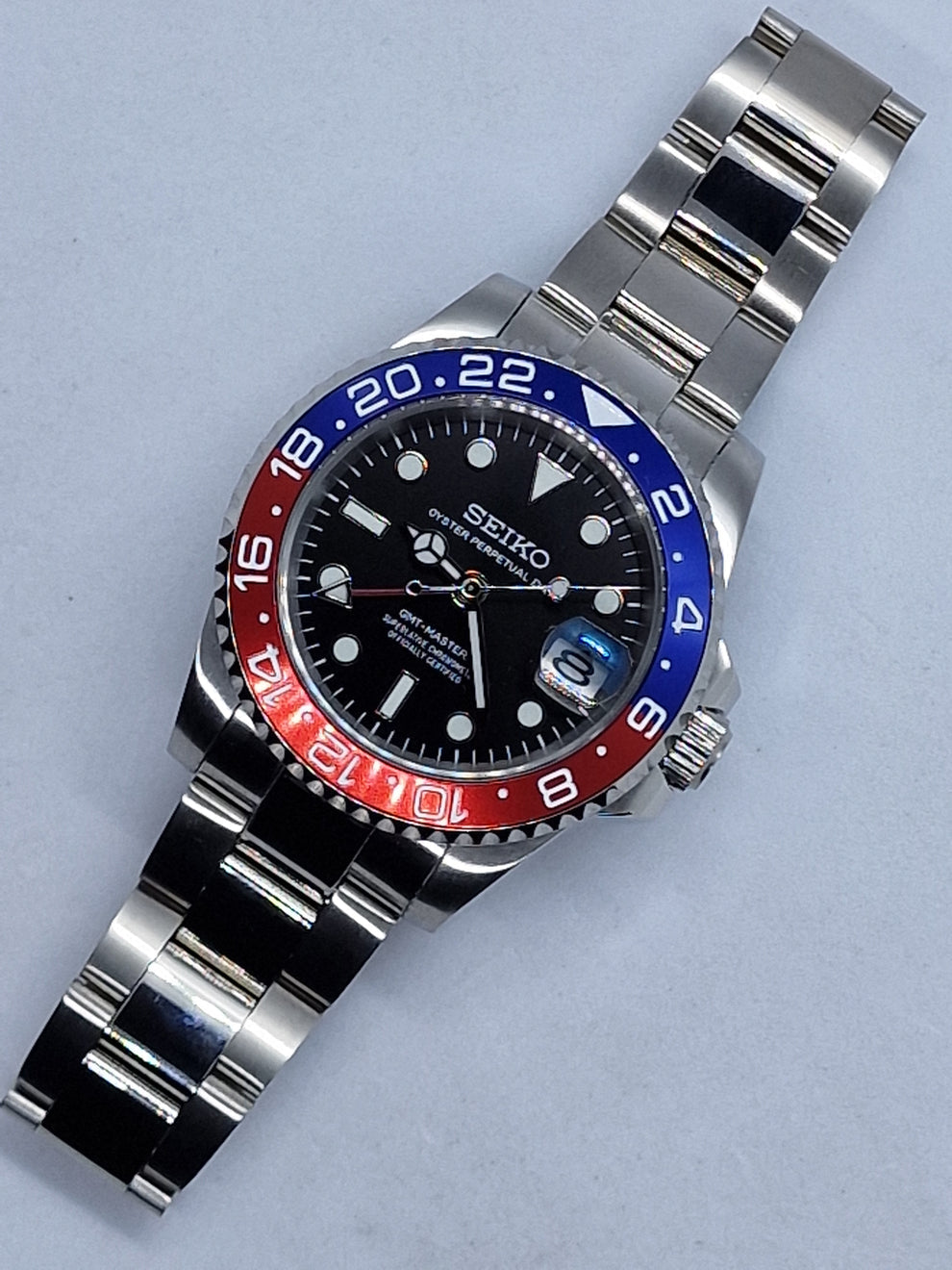 PEPSI STEEL Jubilee / OYSTER Seiko Mod GMTEIKO