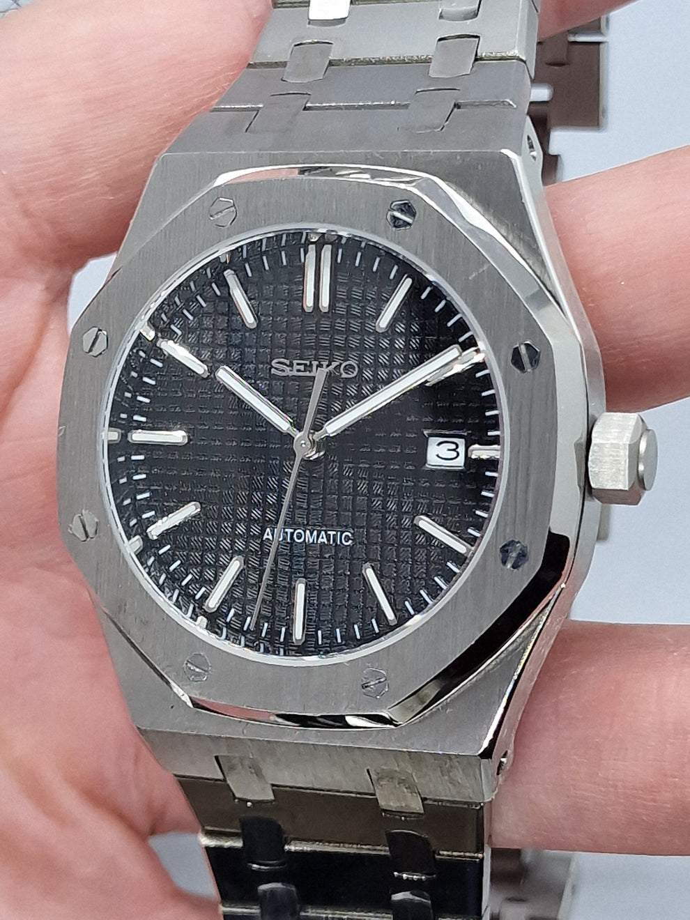 STEEL BLACK SEIKO MOD ROYAL SEIKOAK