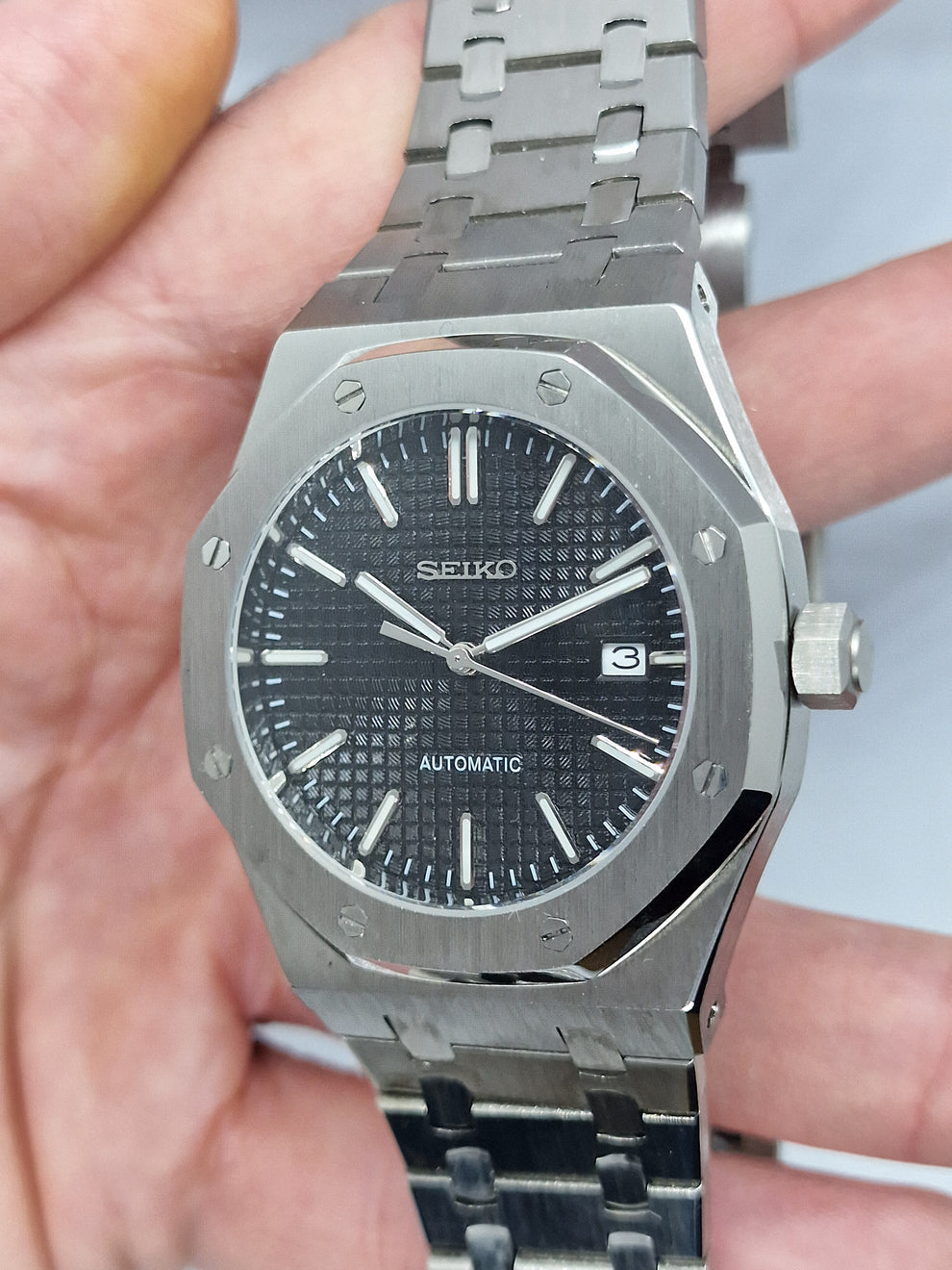 STEEL BLACK SEIKO MOD ROYAL SEIKOAK