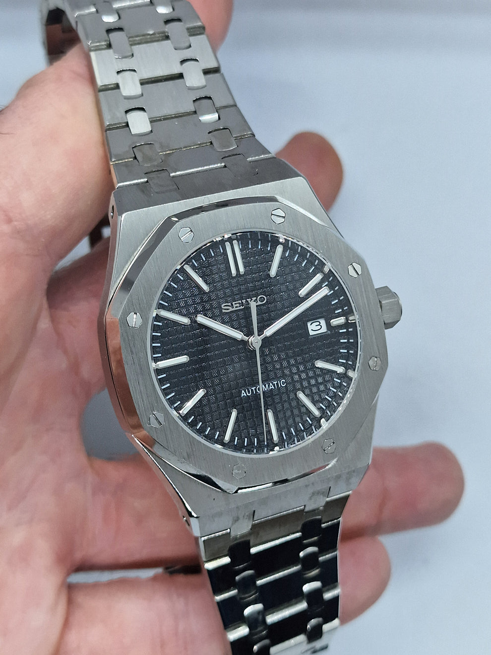 STEEL BLACK SEIKO MOD ROYAL SEIKOAK