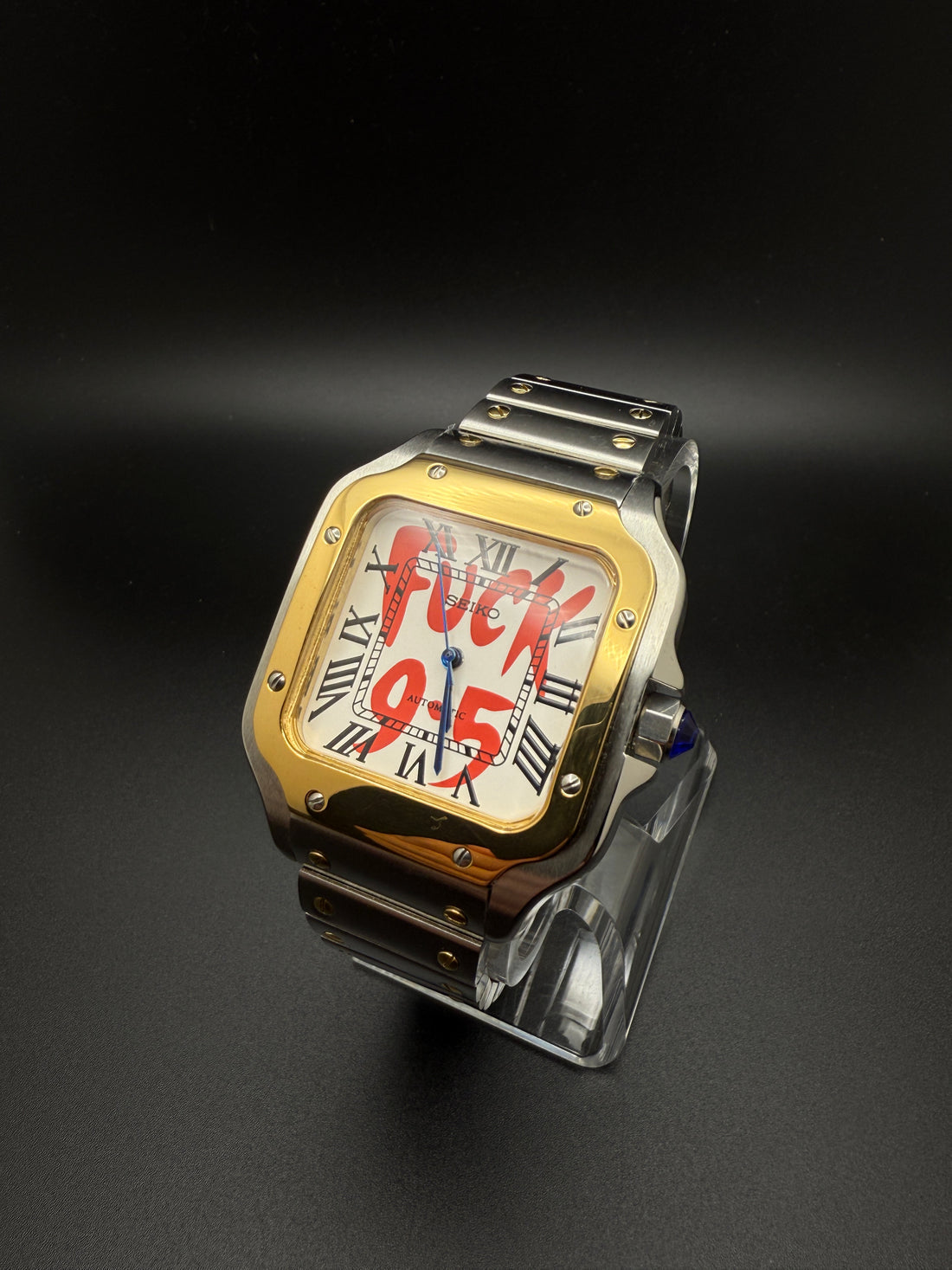 FCK 9-5 TWO TONE GOLD Seiko Mod SANTOS