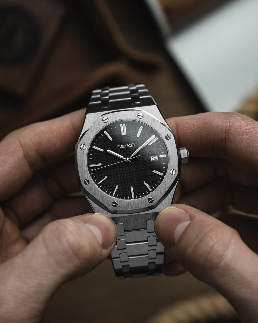STEEL BLACK SEIKO MOD ROYAL SEIKOAK