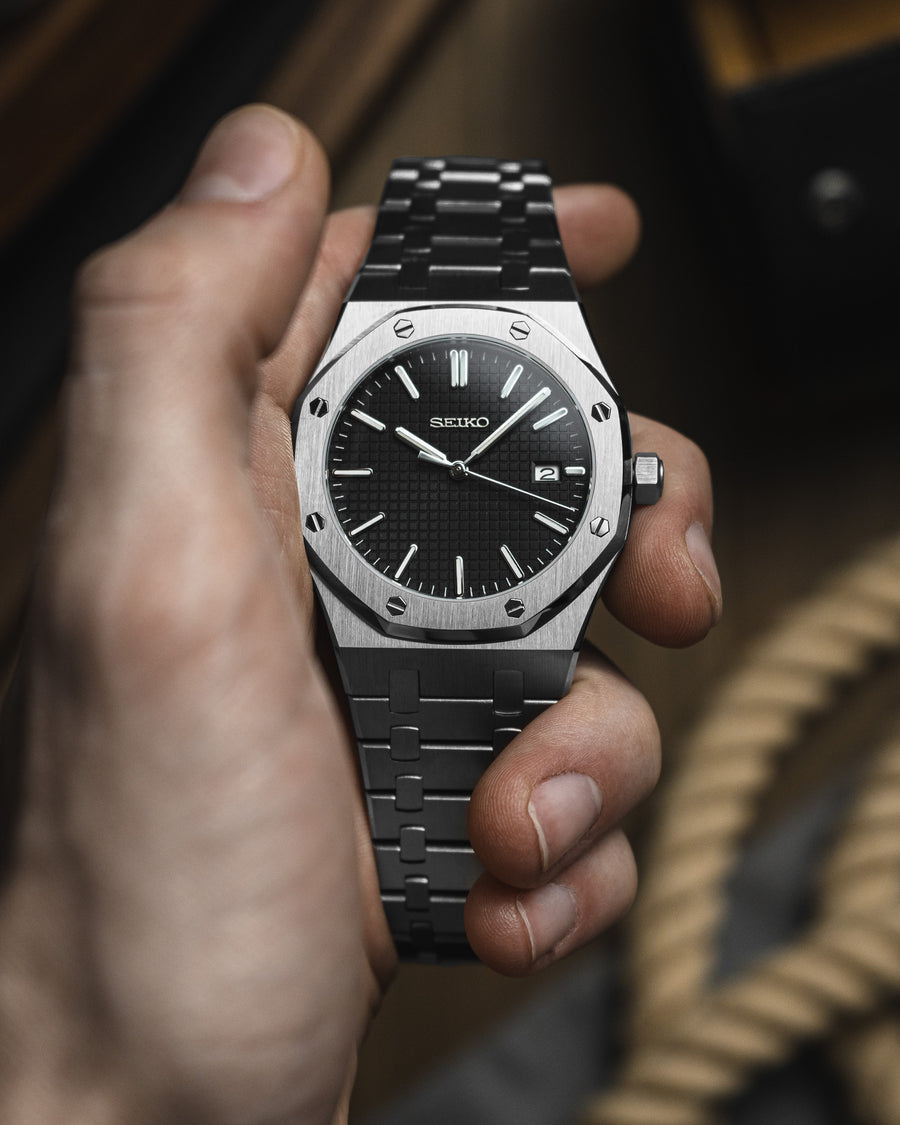STEEL BLACK SEIKO MOD ROYAL SEIKOAK