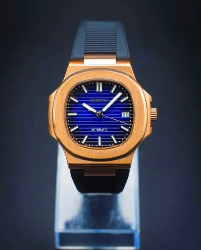 Cadran arabe gris, acier, automatique – Édition Seikmod Lux ​​| Verre saphir | Acier 316L 