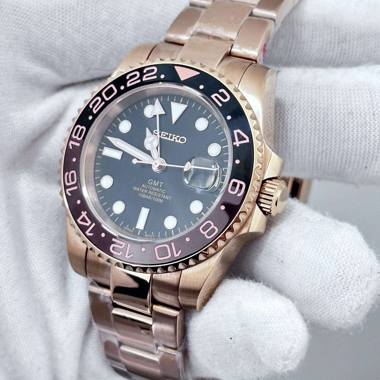 ساعة سيكمود لوكس إيديشن، مينا عربية رمادية، أوتوماتيكية من الفولاذ | كريستال ياقوتي | فولاذ 316L 