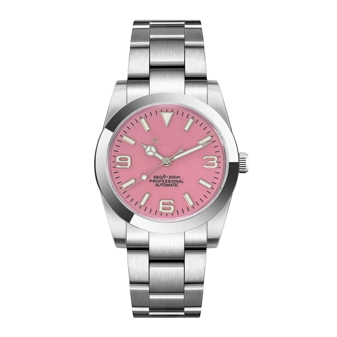 PINK OYSTER STEEL SEIKO MOD SEIKJUST
