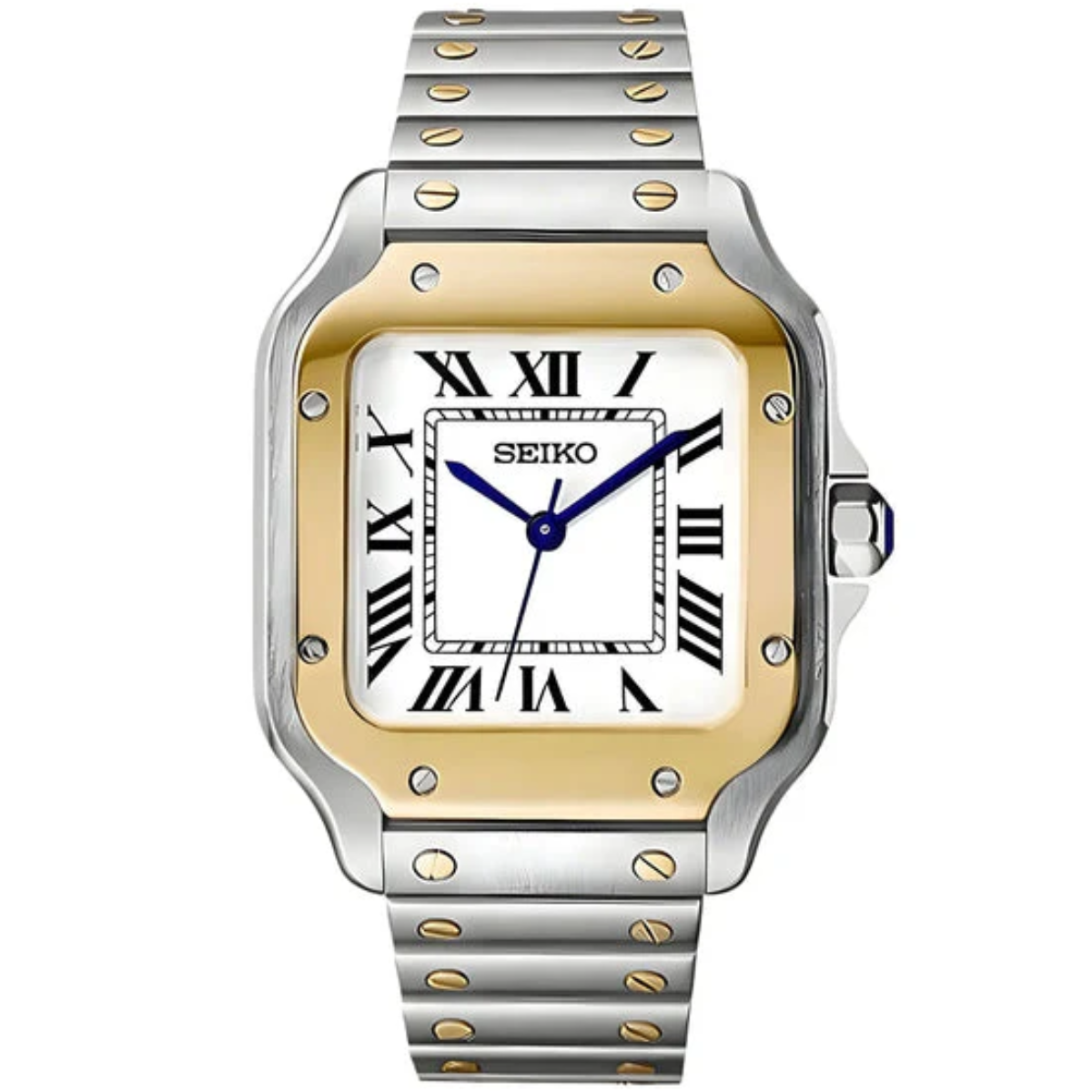 Cadran arabe gris, acier, automatique – Édition Seikmod Lux ​​| Verre saphir | Acier 316L 