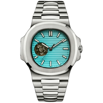 tiffany open heart seiko mod nautiko automatic watch front view
No logo