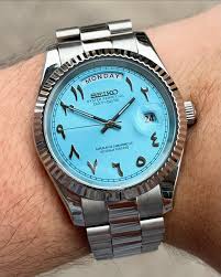 ICE BLUE STEEL SEIKDATE PRESIDENTAL