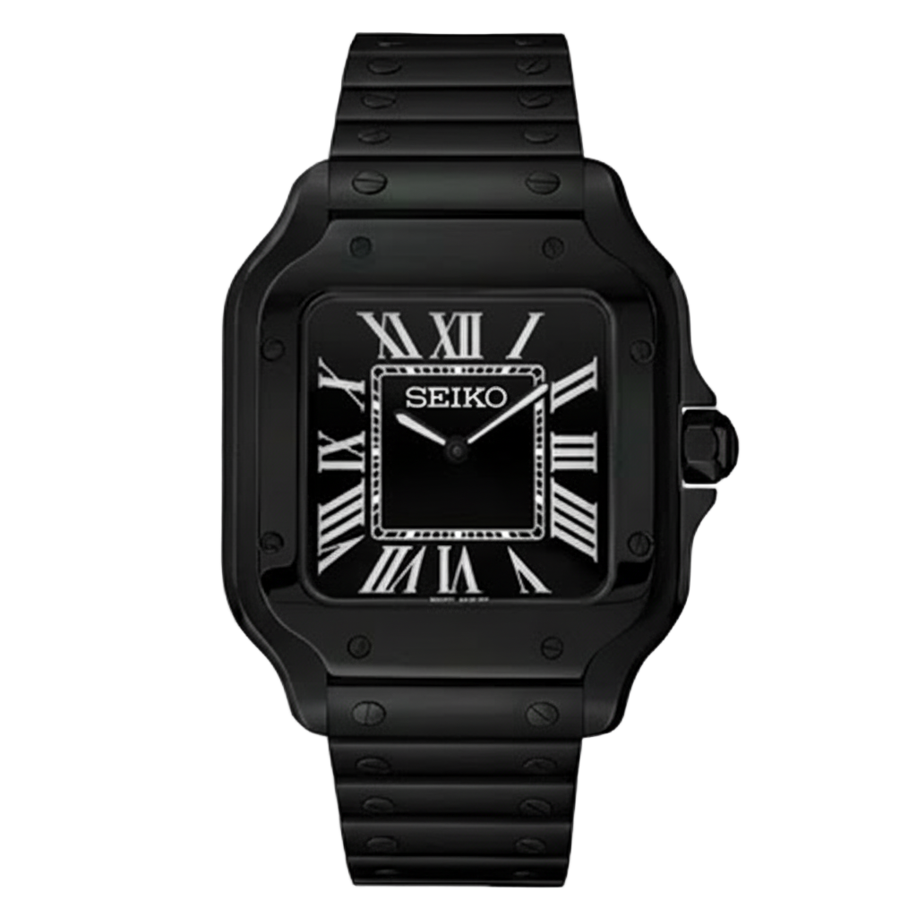 Cadran arabe gris, acier, automatique – Édition Seikmod Lux ​​| Verre saphir | Acier 316L 