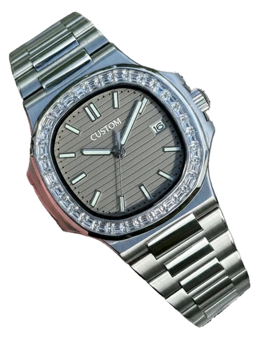 Cadran arabe gris, acier, automatique – Édition Seikmod Lux ​​| Verre saphir | Acier 316L 