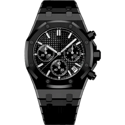 BLACK ON BLACK CHRONOGRAPH SEIKO MOD ROYAL SEIKOAK