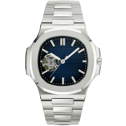 ساعة سيكمود لوكس إيديشن، مينا عربية رمادية، أوتوماتيكية من الفولاذ | كريستال ياقوتي | فولاذ 316L 