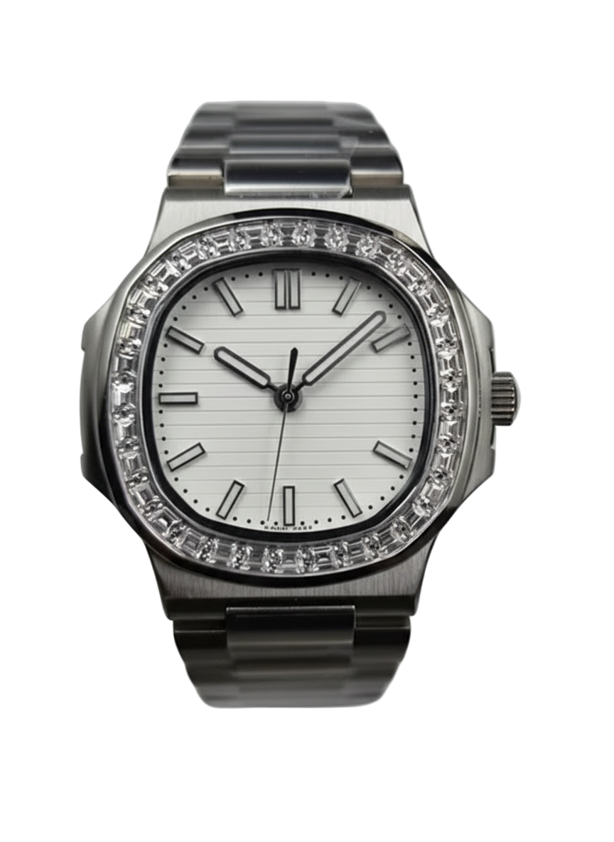 Cadran arabe gris, acier, automatique – Édition Seikmod Lux ​​| Verre saphir | Acier 316L 