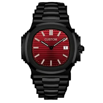 RED ON BLACK CLASSIC DIAL Seiko Mod NAUTIKO