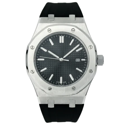 BLACK ON BLACK RUBER STRAP SEIKO MOD ROYAL SEIKOAK