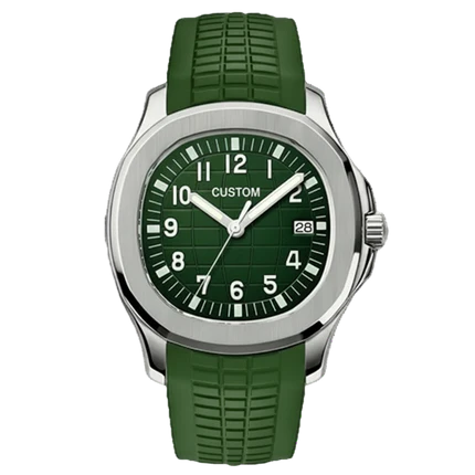 ساعة سيكمود لوكس إيديشن، مينا عربية رمادية، أوتوماتيكية من الفولاذ | كريستال ياقوتي | فولاذ 316L 