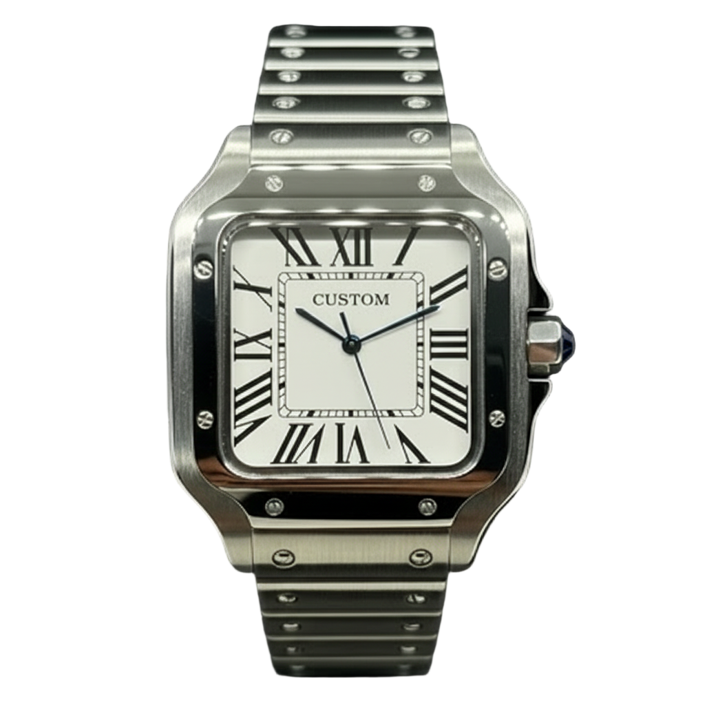 Cadran arabe gris, acier, automatique – Édition Seikmod Lux ​​| Verre saphir | Acier 316L 