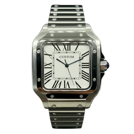 Cadran arabe gris, acier, automatique – Édition Seikmod Lux ​​| Verre saphir | Acier 316L 