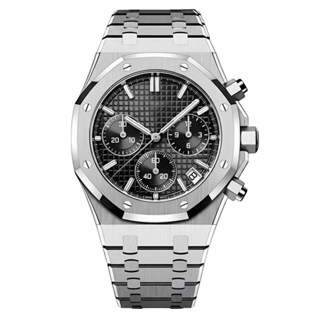 كرونوغراف فولاذي أسود من سيكو مود رويال سيكو أوك 