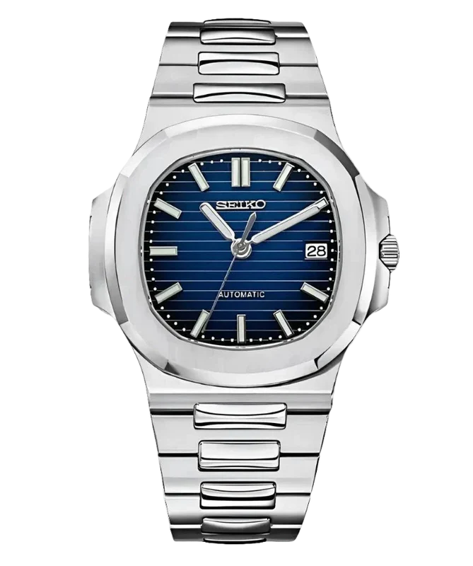 STEEL BLUE CLASSIC DIAL Seiko Mod NAUTIKO