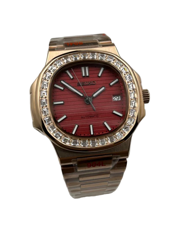 Cadran arabe gris, acier, automatique – Édition Seikmod Lux ​​| Verre saphir | Acier 316L 