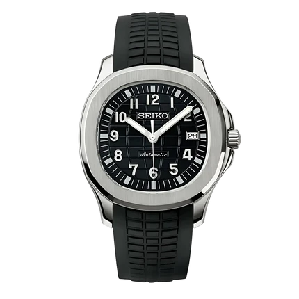 Cadran arabe gris, acier, automatique – Édition Seikmod Lux ​​| Verre saphir | Acier 316L 