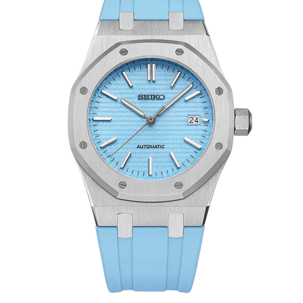ICE BLUE RUBER STRAP SEIKO MOD ROYAL SEIKOAK