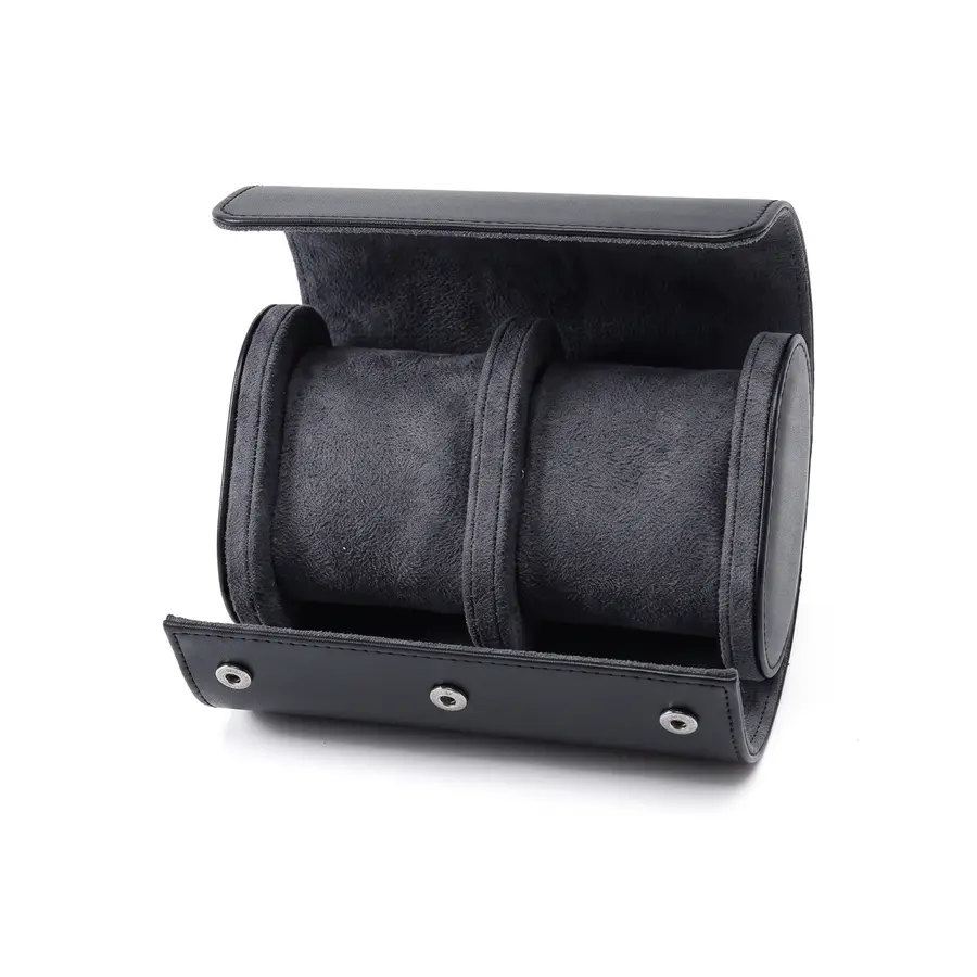 2 PIECE WATCH TRAVEL SET (BLACK)
