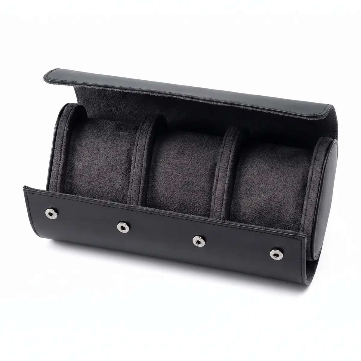 SET VAN 3 HORLOGE-REISETUIS (ZWART) – in de doos 1