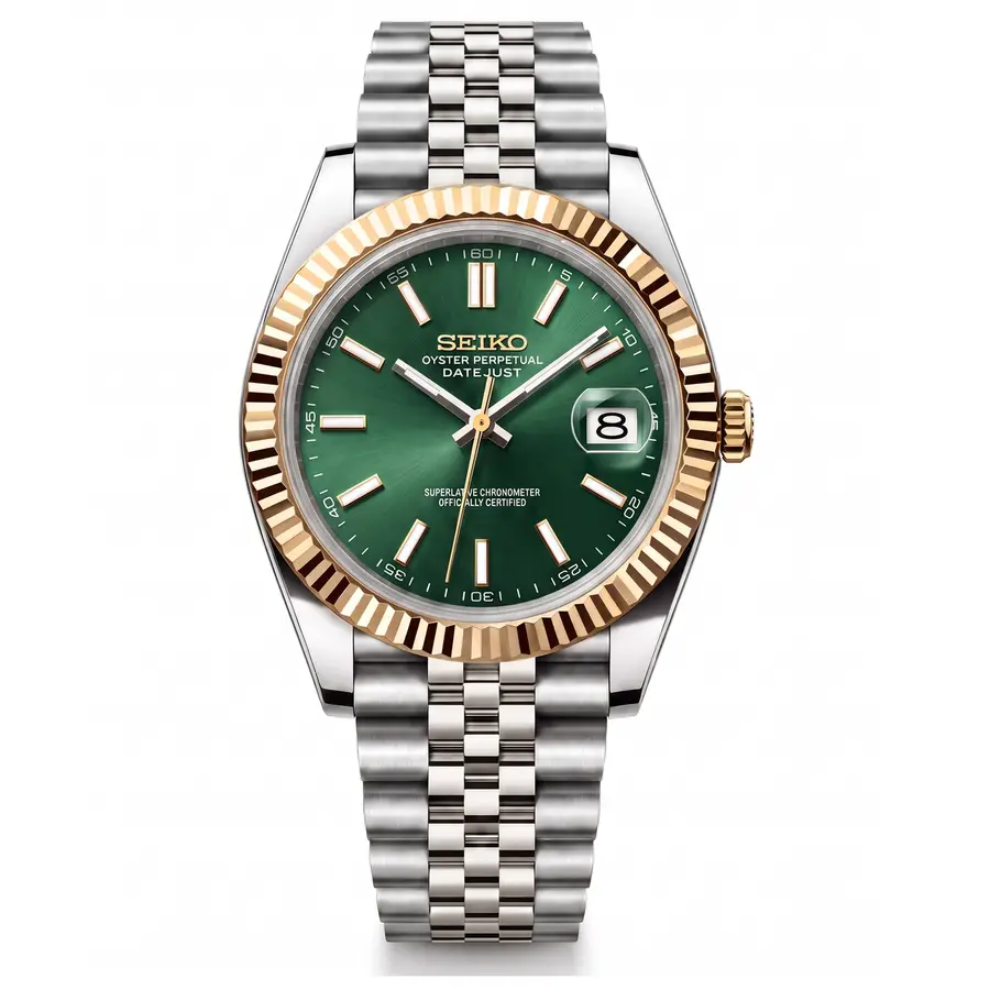 CLASSIC MOD - EMERALD GREEN WITH GOLD BEZEL