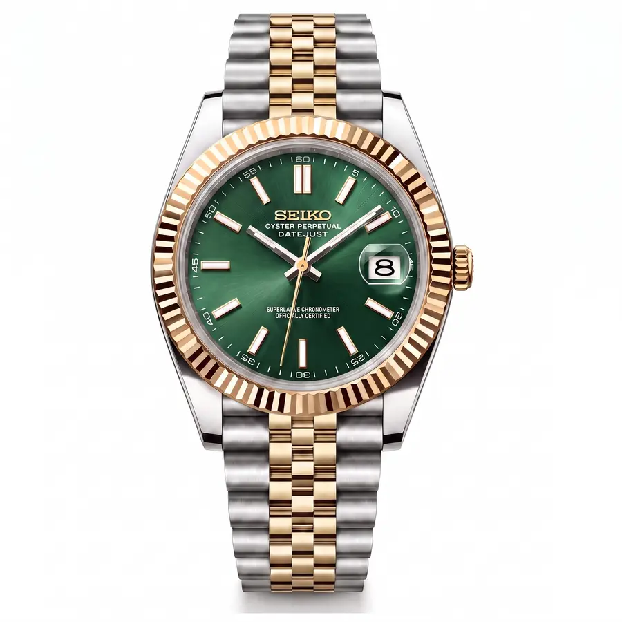 CLASSIC MOD - EMERALD GREEN WITH GOLD BEZEL