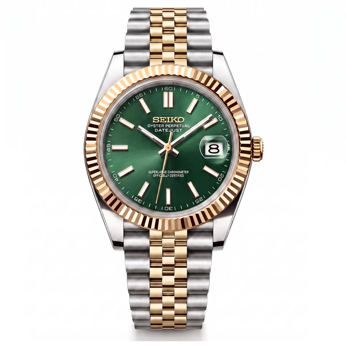 CLASSIC MOD - EMERALD GREEN WITH GOLD BEZEL – view 1