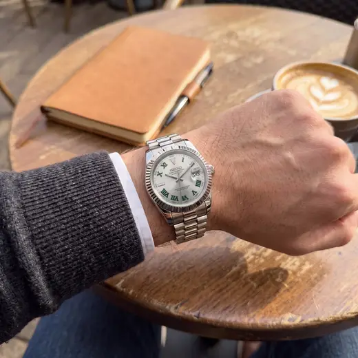 CUSTOMER MOD - GRIGIO ARDESIA-VERDE ARGENTO – al polso