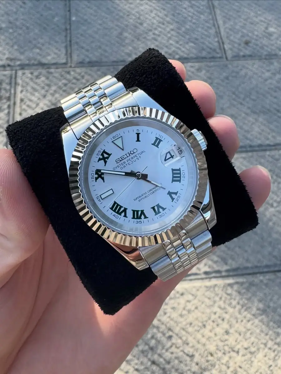 Seiko Mod Uhr KLASSISCH MOD - SILBER WIMBLEDON – Ansicht 2 – MedoMods