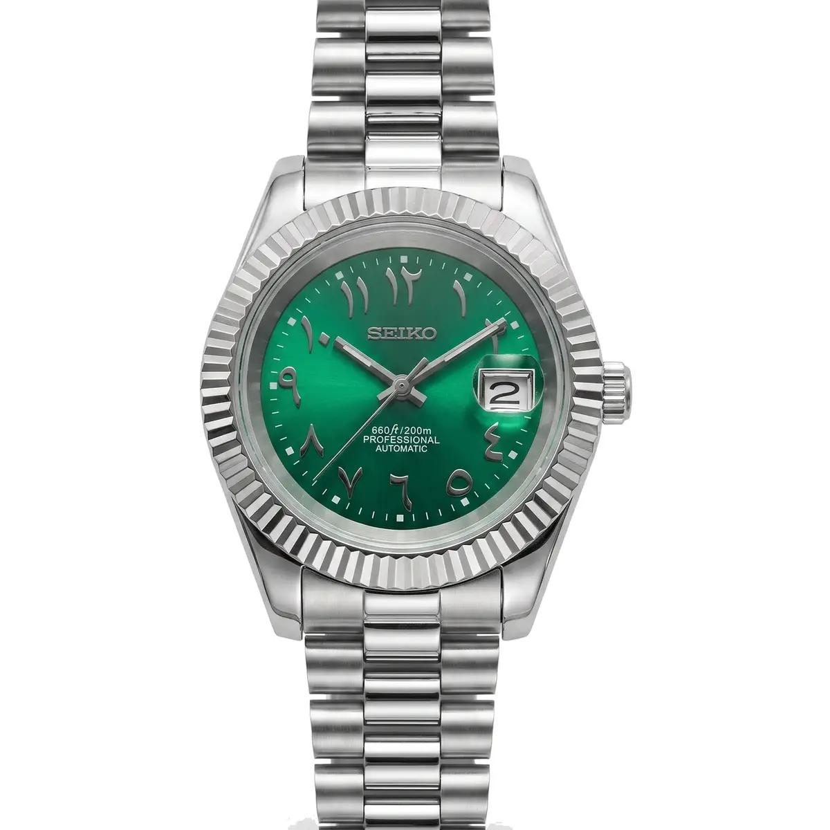 Seiko Mod Uhr DATE MOD – Arabisches Königsgrün – Automatik – MedoMods