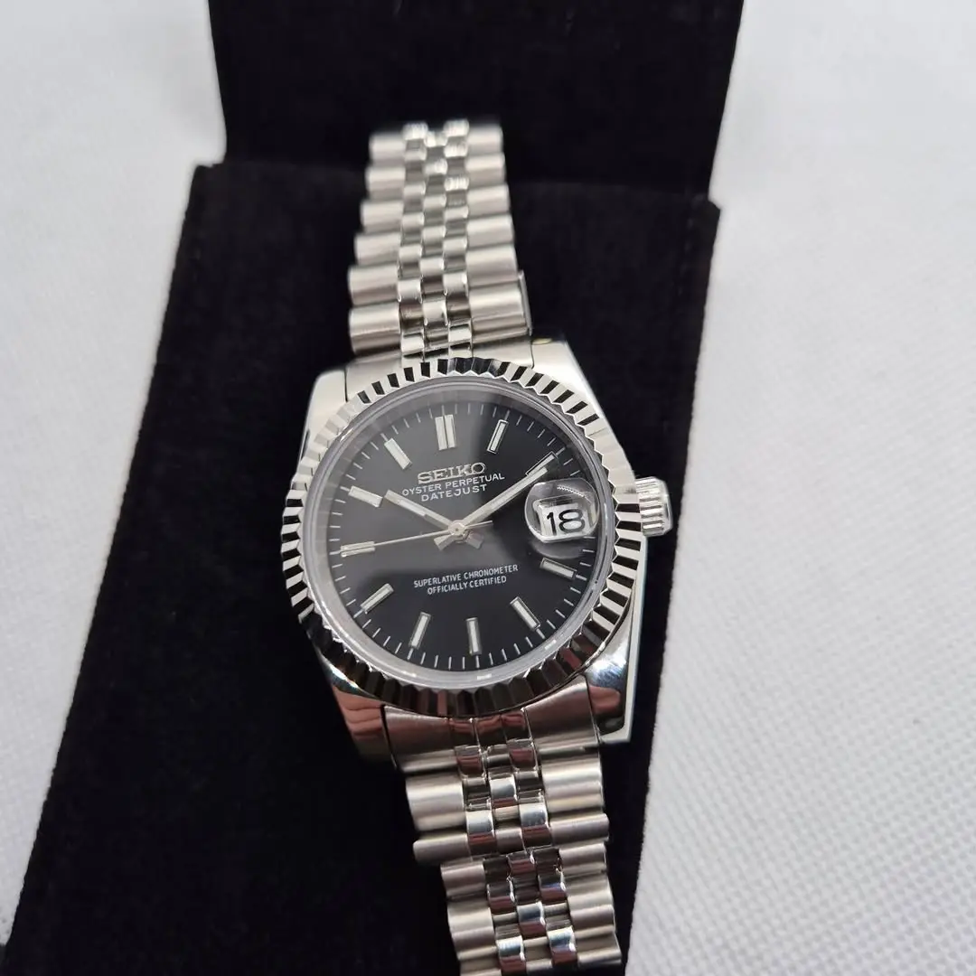 Seiko Mod Uhr DATE MOD CLASSIC BLACK – Ansicht 2 – MedoMods