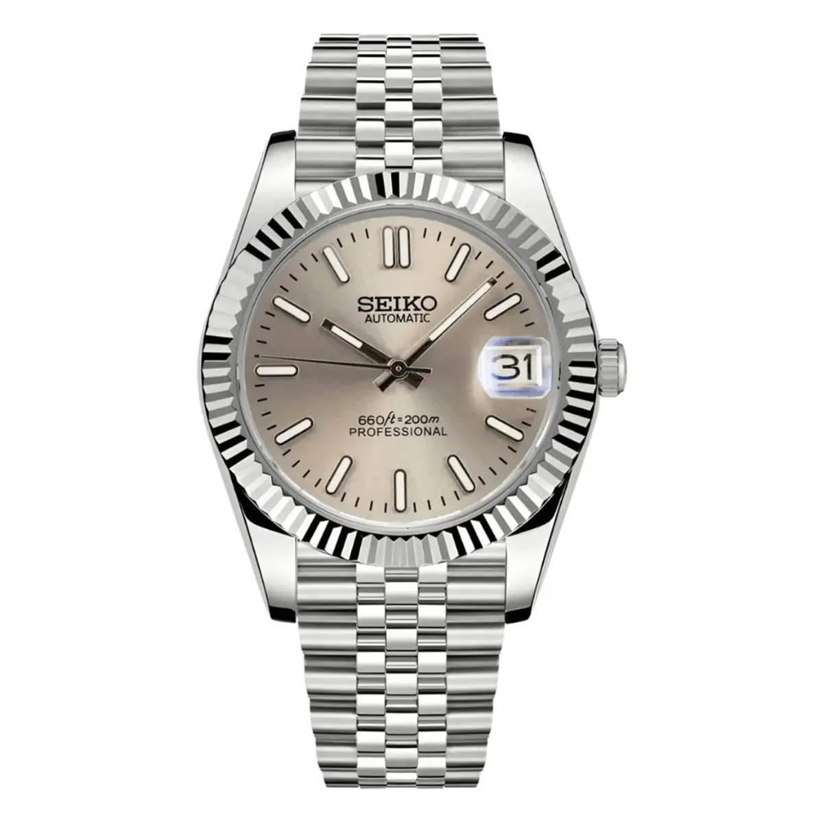 Seiko Mod Uhr DATE MOD CLASSIC MOD – CHAMPAGNER – MedoMods