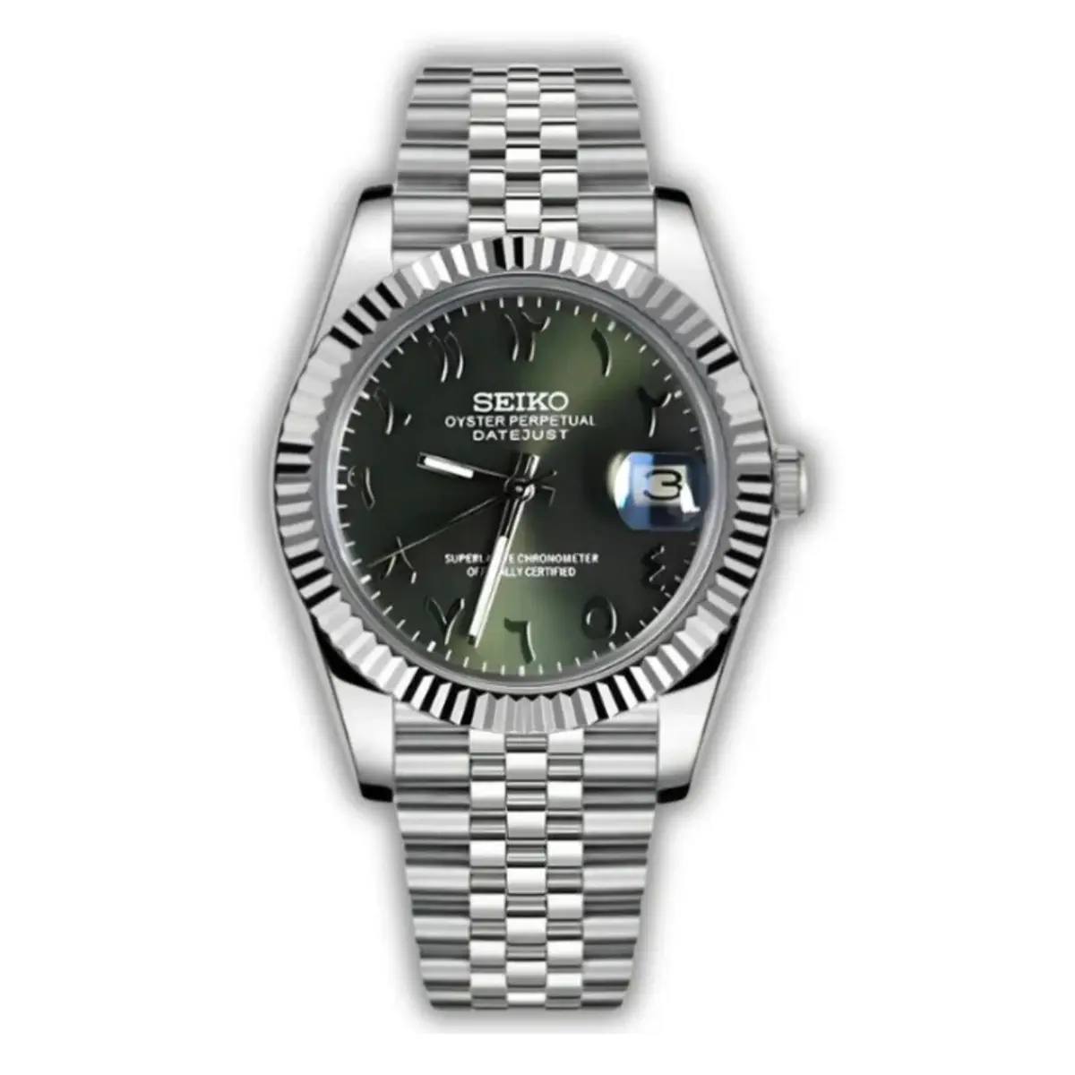 Seiko Mod Uhr DATE MOD CLASSIC MOD – OLIVE ARABIC – MedoMods