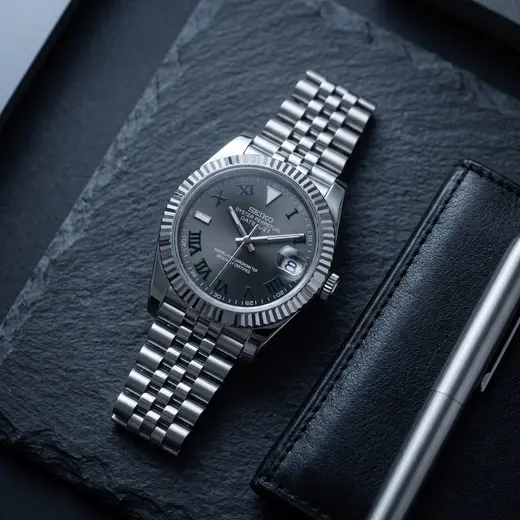 DATE MOD CLASSIC MOD - SKIFERGRÅ-GRØN – liggende ur