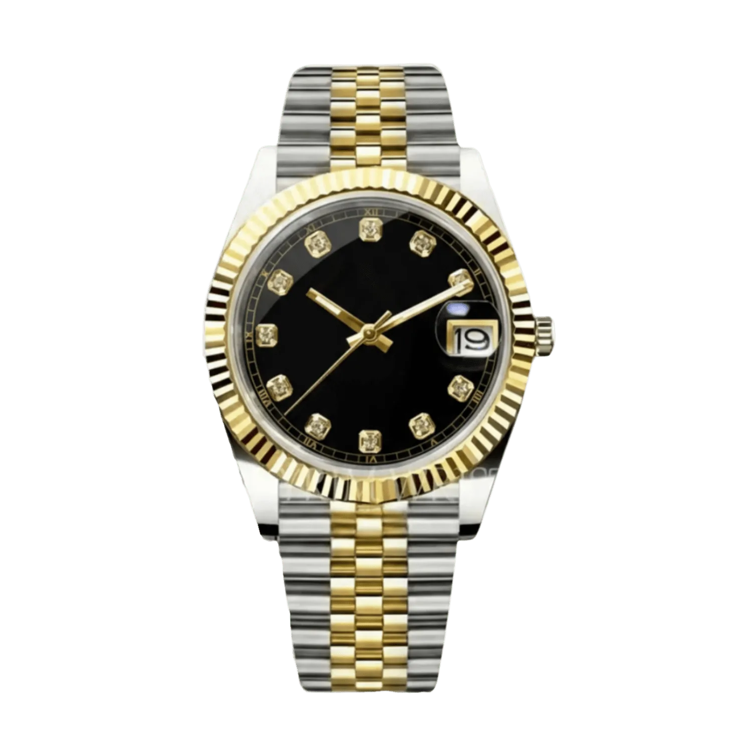 DATE MOD | Goldfarbenes schwarzes Zifferblatt – Automatik