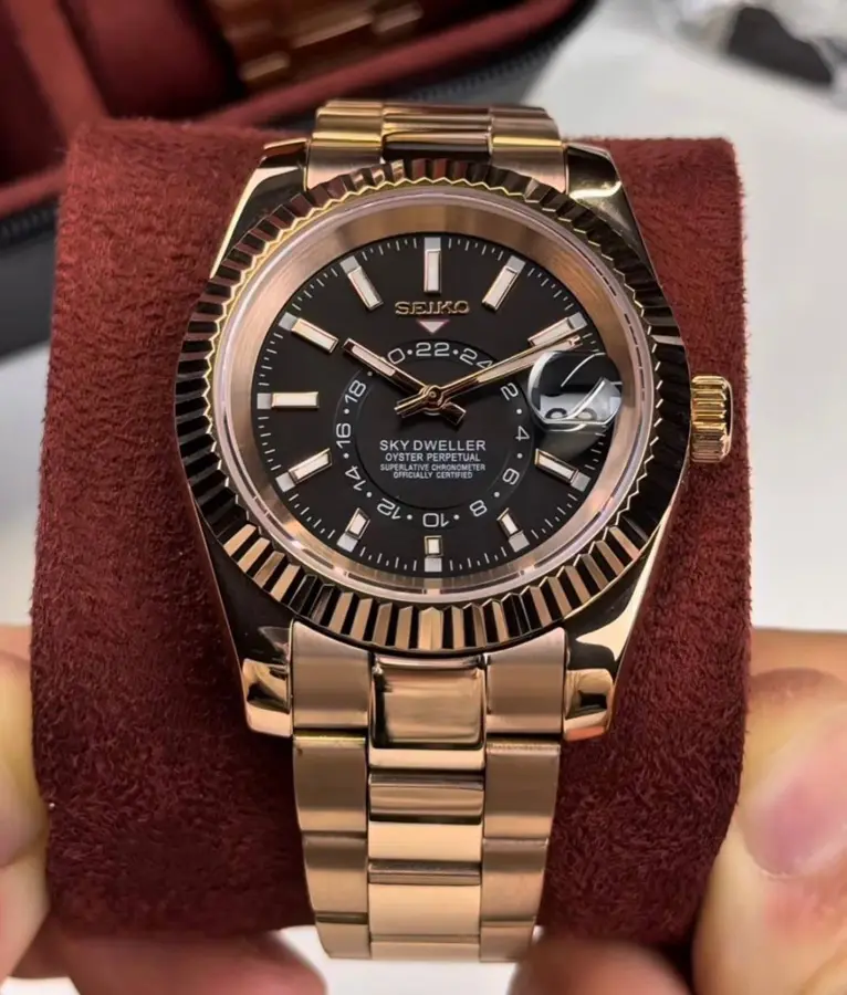 DATE MOD | Black Dweller en oro rosa - Automático