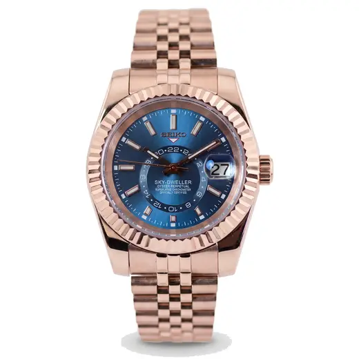 DATE MOD | RoseGold Midnight Blue Sky Mod - Automatic – view 1