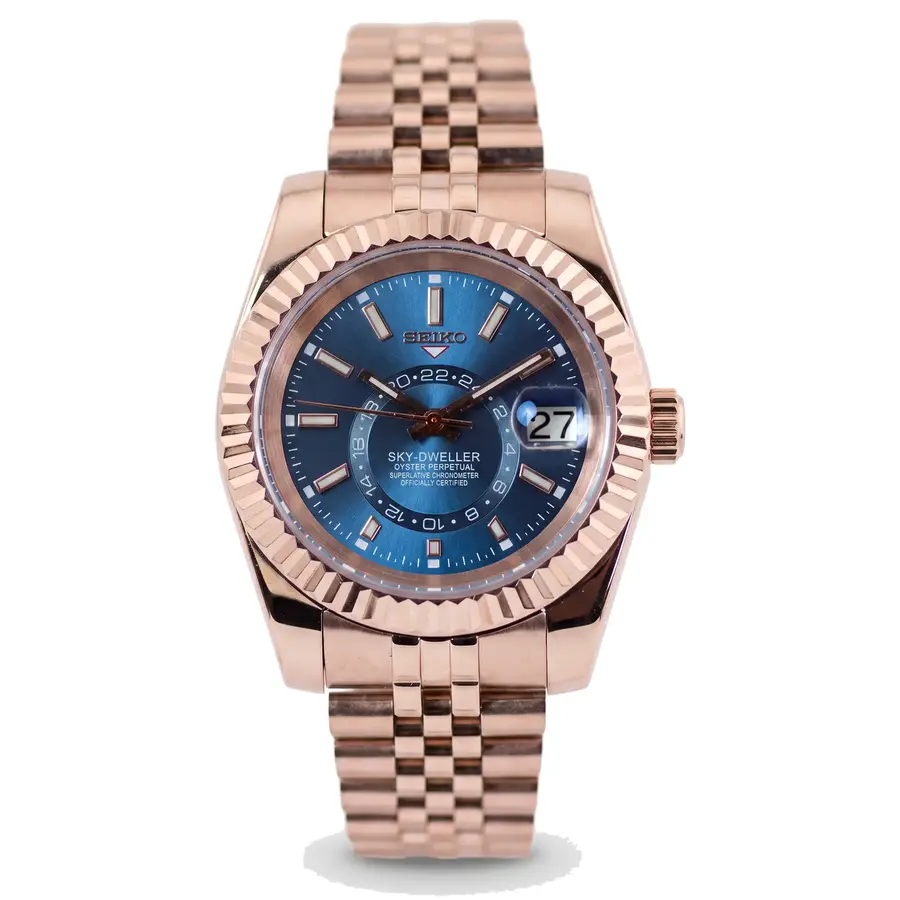 DATE MOD | Sky Dweller en oro rosa y azul medianoche - Automático
