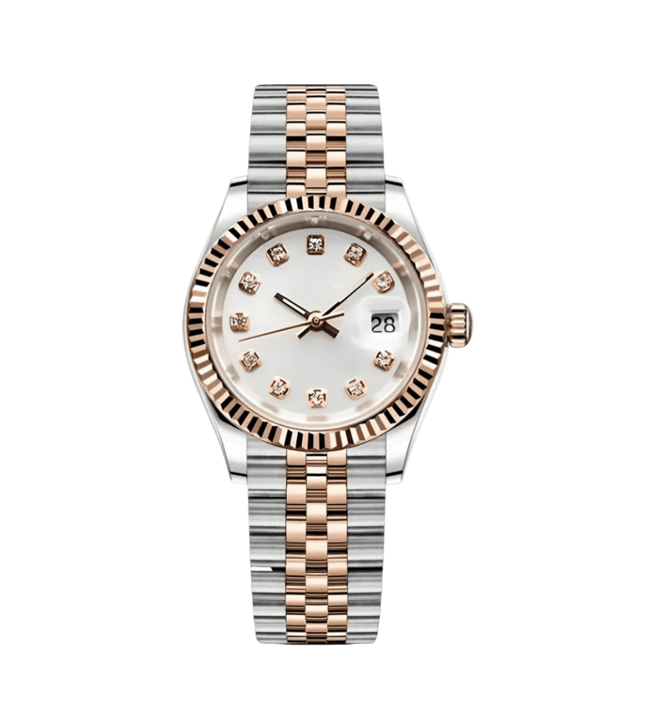 DATE MOD | Roségold mit weißem Zifferblatt – Automatik