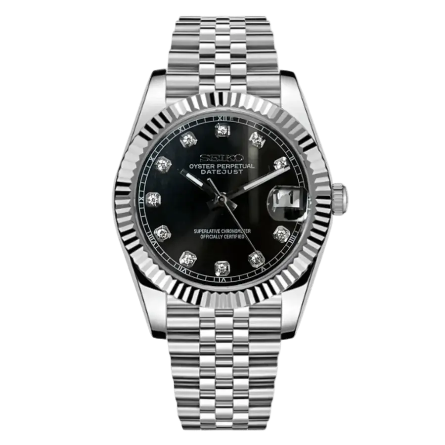 DATE MOD | Acero, esfera negra - Automático