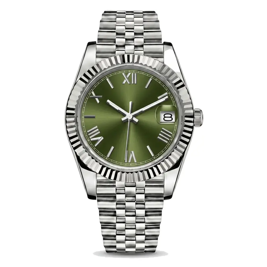 DATE MOD | steel Green Roman Dial - Automatic