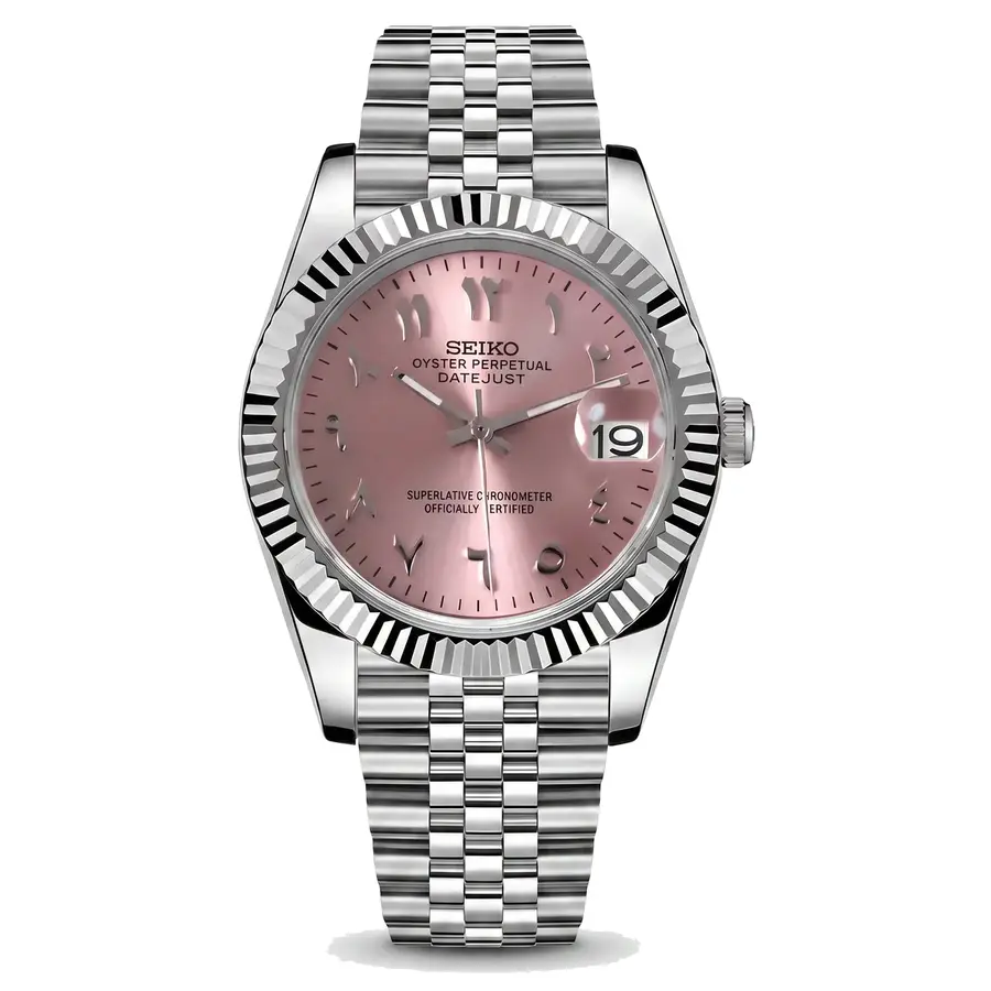 DATE MOD | steel Pink Arabic Dial - Automatic