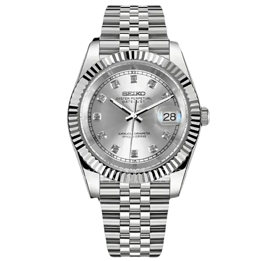DATE MOD | Esfera plateada de acero - Automático