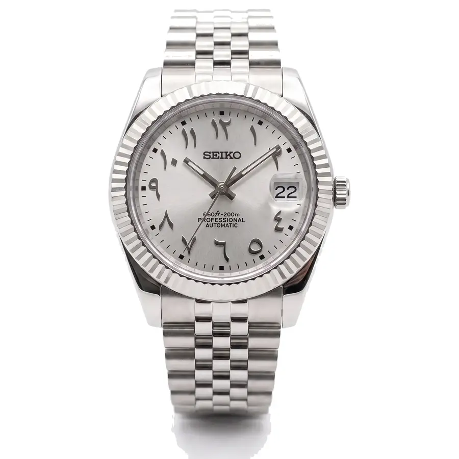 DATE MOD | steel White Arabic Dial - Automatic